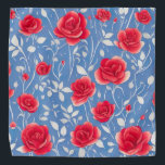 Chic Blue and Red Watercolor Blumenmuster Halstuch<br><div class="desc">Dieses moderne Aquarell-Blumenmuster in Blau- und Rottönen ist ideal,  um Ihren Produkten eine zeitgemäße Touch zu verleihen. Die klaren Linien und die frischen Farbtöne machen dieses Design perfekt für jede moderne Zuhause- oder Bürodekoration.</div>