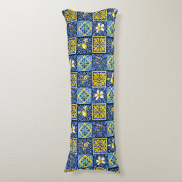 Chic Blue aquamarin sizilianische Zitrusfrüchte Mi Seitenschläferkissen