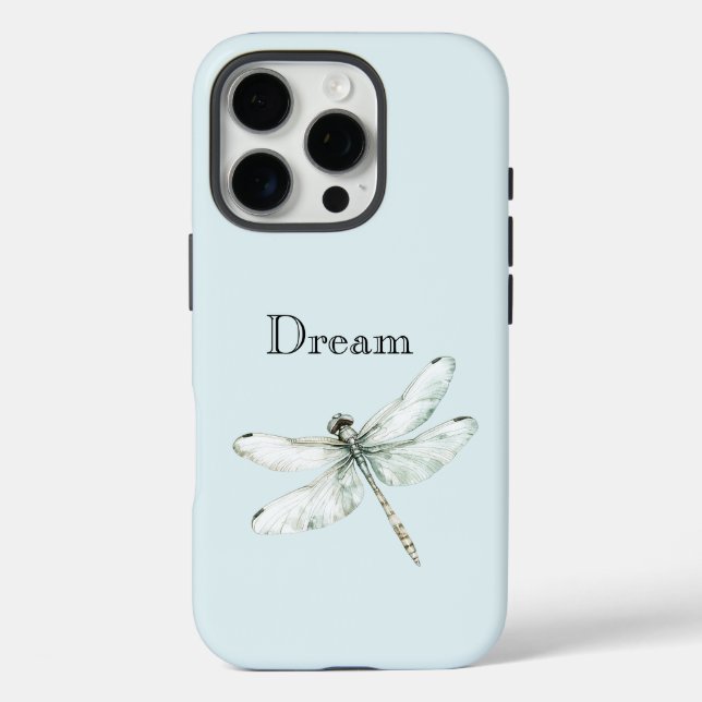 Chic Blue Dragonfly Dream Case-Mate iPhone Hülle (Rückseite)