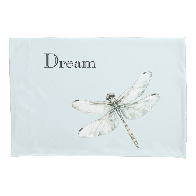 Chic Blue Dragonfly Dream Kissenbezug (Vorderseite)