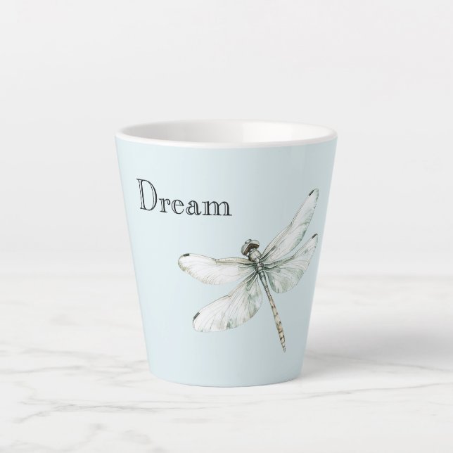 Chic Blue Dragonfly Dream Milchtasse (Vorderseite)