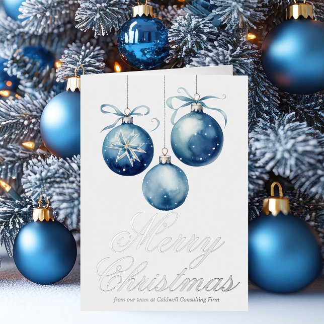 Chic Blue Frohe Weihnachts-Ornament Business Silve (Von Creator hochgeladen)
