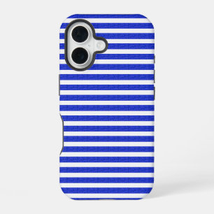 Chic Blue Geometric Phone Case iPhone 16 Hülle