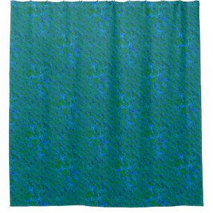 Chic Blue Green Unterwasser Texturierte Muster Duschvorhang