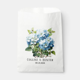 Chic Blue Hydrangea Floral Wedding Geschenktütchen