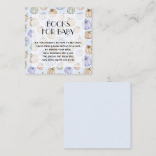 Chic Blue Pumpkins Boy Baby Showbuchanfrage Begleitkarte