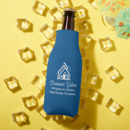 Chic Blue Real Estate Company Customized Realtor Flaschenkühler