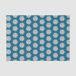 Chic Blue Silver Bows Weihnachten Seidenpapier