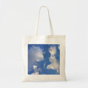 Chic Blue Sky & Niedliche Wolken Tragetasche