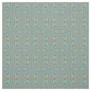 Chic Blue Türkise Vintagen Nouveau Deko Muster Stoff