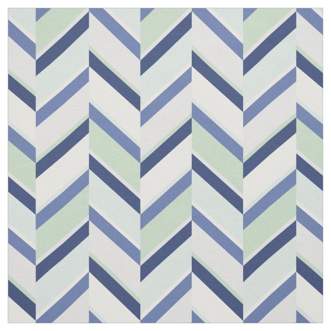 Chic blue und grün geometrisch Zickzack Muster Stoff (Muster)