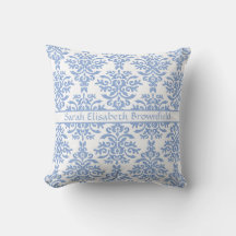 Chic Blue und White Damask Hübsches Muster