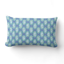 Chic Blue Vintag Periwinkle Blumenmuster