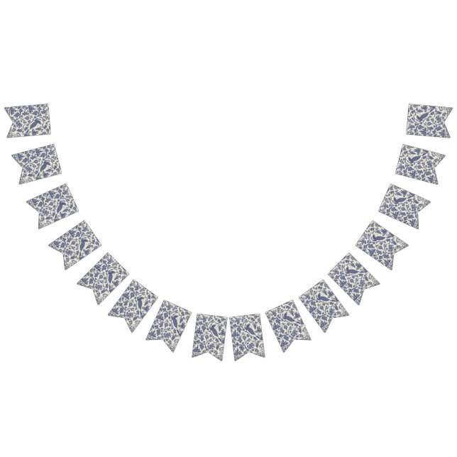 Chic Blue & White Fantasy Halloween Wimpelkette (Alle)