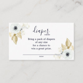 Chic Blue & White Floral Baby Dusche Windelwanne W Begleitkarte