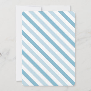 Chic Blue White Stripes Baby Dusche Einladung