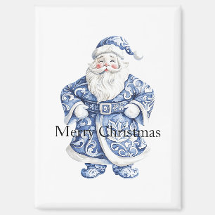 Chic Blue White Weihnachten Magnet