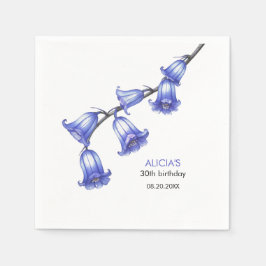 Chic Bluebell Blume Blossom Geburtstag Serviette