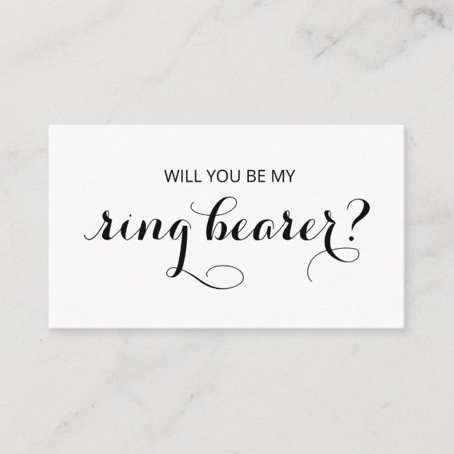 Chic Blüh | Werden Sie mein Ringträger sein? Begleitkarte (Vorderseite)