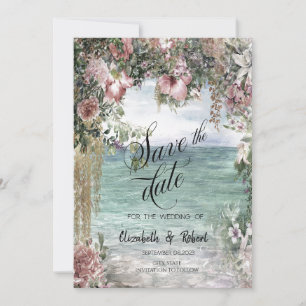 Chic Blume Ozean Save the Date