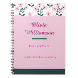 Chic, Blumen und Farbblock Notizblock