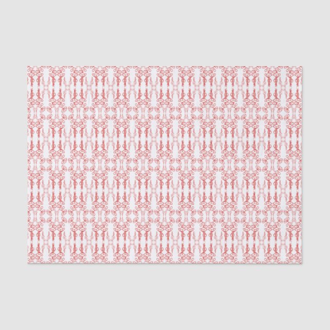 Chic-Blumenrot auf weiße Mohnblumen-Blumen-Kontur Seidenpapier (Vorderseite)