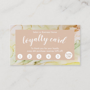 Chic Blush Abstrakt Salon Loyalty Card Treuekarte