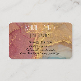 CHIC BLUSH GLITZER MARBLE EFFECKT VISITENKARTE