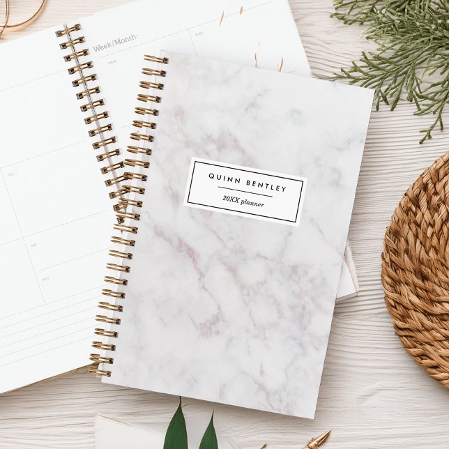 Chic Blush & Gray Marbour Personalisiert Planer (Von Creator hochgeladen)