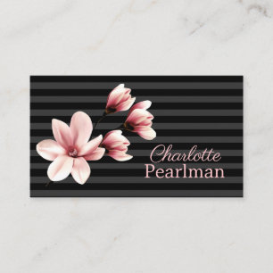 Chic Blush Magnolias Visitenkarte