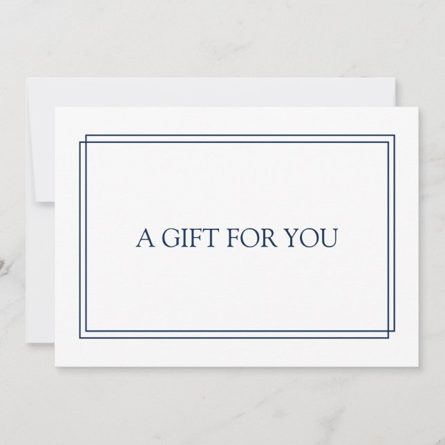 Chic Blush Navy Blue Gift Certificate (Vorderseite)