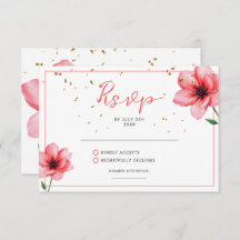 Chic Blush Pink Floral Confetti Rahmen Hochzeit
