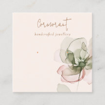 Chic Blush Pink Green Blume Stuhlvorführung Anzeig