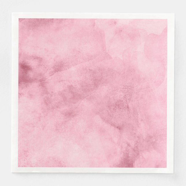 Chic Blush Pink Watercolor Texture Wedding Serviette (Vorderseite)