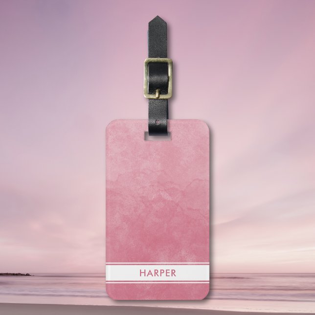 Chic Blush Pink Watercolor Wash Modern Feminine Gepäckanhänger (Von Creator hochgeladen)
