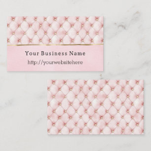 Chic Blush Rosa Goldene Quasten Firmenname Webseit Visitenkarte