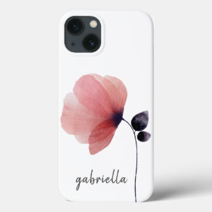 Chic Blush Watercolor Poppy Case-Mate iPhone Hülle