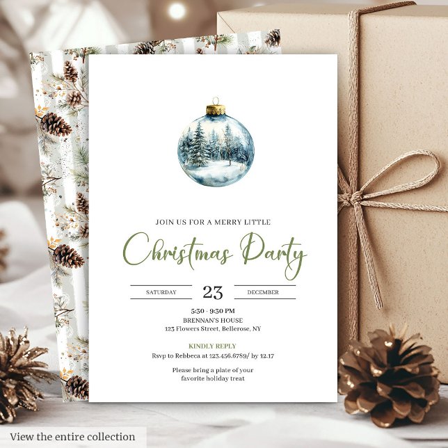 Chic Bohemian Cozy Winter Scene Holiday Invitation Einladung (Chic Bohemian Cozy Winter Scene Holiday Invitation)