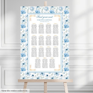 Chic Bohemisch Light Blue Gold Sessellift Char Poster