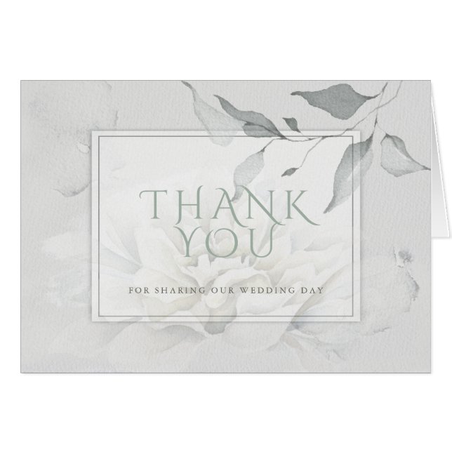 Chic Boho Alabaster Dahlia Rustikale Wasserfarbe (Vorderseite (Horizontal))