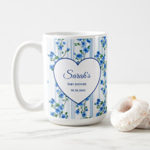 Chic Boho Blaues Wildblumen-Jungen-Blumen-Baby-Bas Kaffeetasse