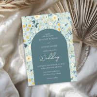 Chic Boho Blume in den Farben grün und gelb