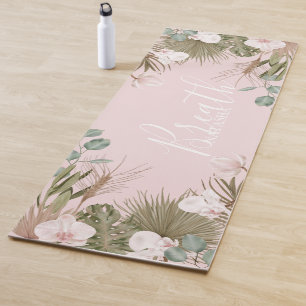 Chic Boho Botanical 'Breath' Personalisiert Yogamatte