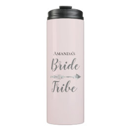Chic Boho Bride Stamm auf rosa Personalisiert Thermosbecher