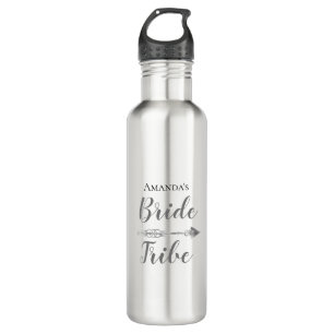 Chic Boho Bride Tribe Personalisiert Edelstahlflasche