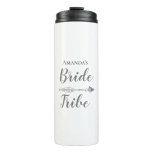 Chic Boho Bride Tribe Personalisiert Thermosbecher