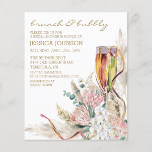 Chic Boho Champagne Brunch Bubbly Brautparty