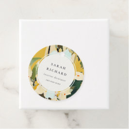 Chic Boho farbenfroh-gelb-ockerfarben gestrichen Geschenkanhänger