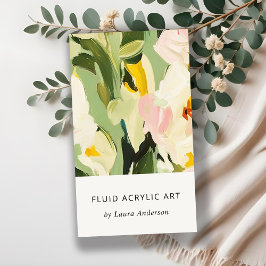 Chic Boho farbenfroh grünes, rosa gestrichen, flor Visitenkarte