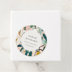 Chic Boho farbenfroh rosa Aquamarin grün gestriche Geschenkanhänger
